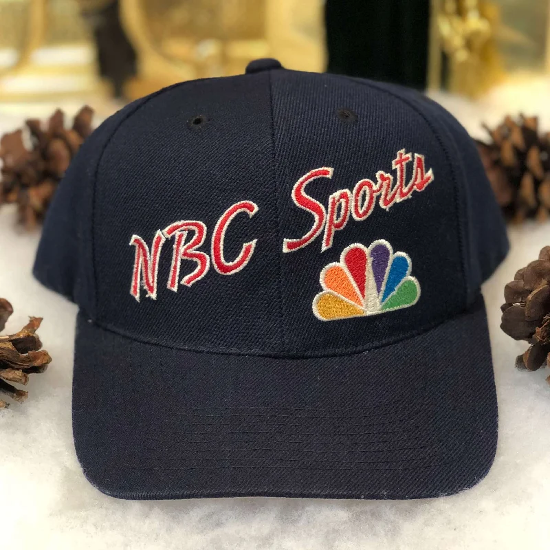 Vintage NBC Sports Script Logo Sports Specialties Wool Snapback Hat