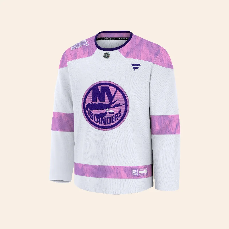 Islanders Fanatics Men's Breakaway Hockey Fights Cancer Jersey