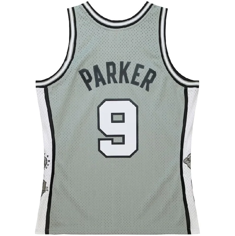 S.Antonio Spurs #9 Tony Parker Mitchell & Ness Unisex Hall of Fame Class of 2023 Throwback Swingman Jersey - Gray Stitched American Basketball Jersey